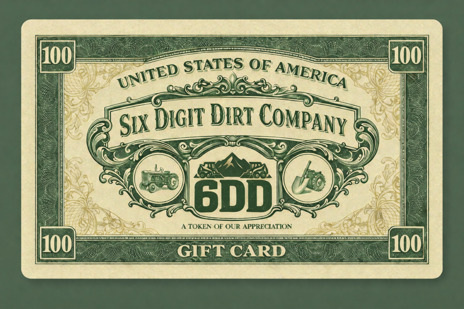 Six Digit Dirt Company Gift Card