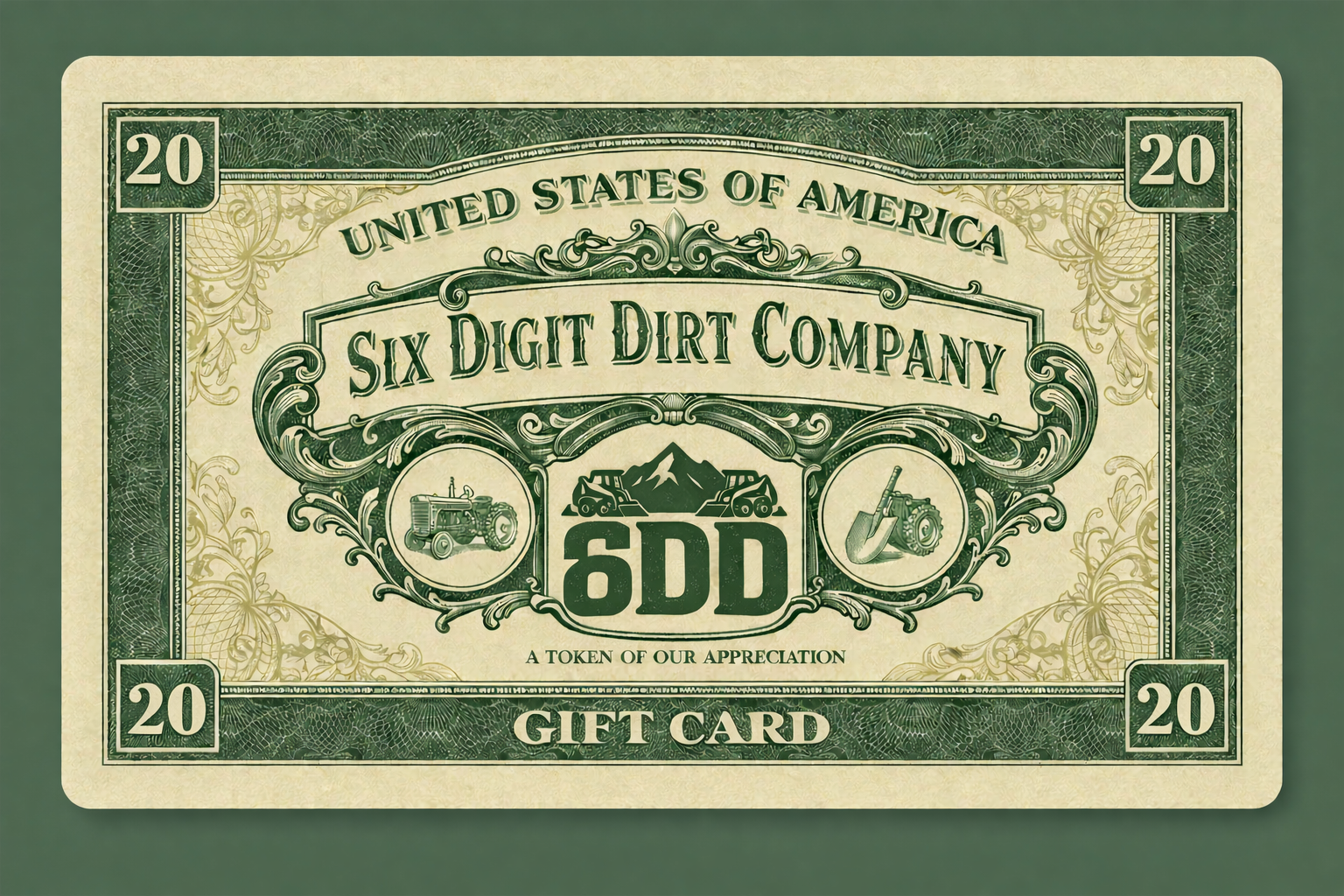 Six Digit Dirt Company Gift Card