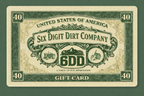 Six Digit Dirt Company Gift Card